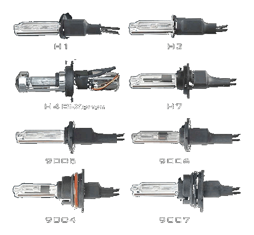 Lámparas xenon: H1, H3, H4 bi-xenon, H7, 9004, 9005, 9006 y 9007